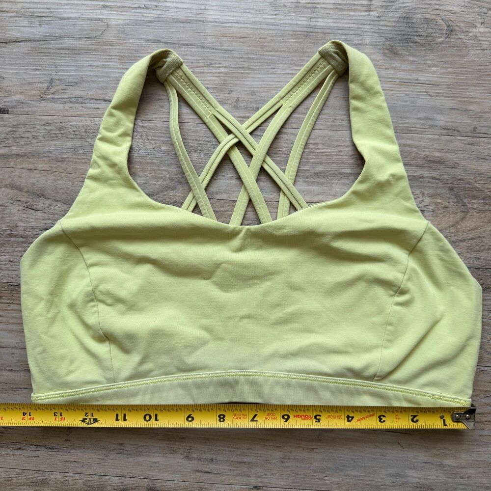 Lululemon Free To Be Serene Bra Light Support C/D Cup Lemon Vibe Size 8 Medium - Picture 7 of 7